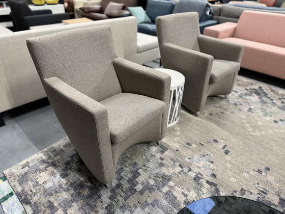 Image 1 of 2 Like new Leolux Dolcinea Armchairs fabric