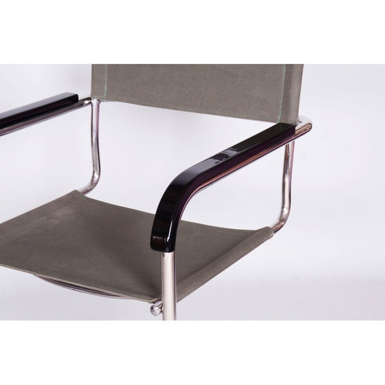 Image 1 of Pair of vintage Bauhaus armchairs in chrome steel by Marcel Breuer for Thonet, Czechoslovakia 1930