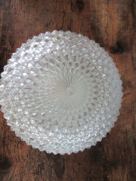 Image 1 of Lampada da soffitto in vetro retrò vintage di metà secolo