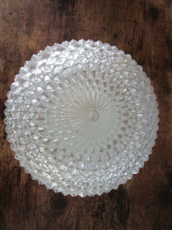 Image 1 of Lampada da soffitto in vetro retrò vintage di metà secolo