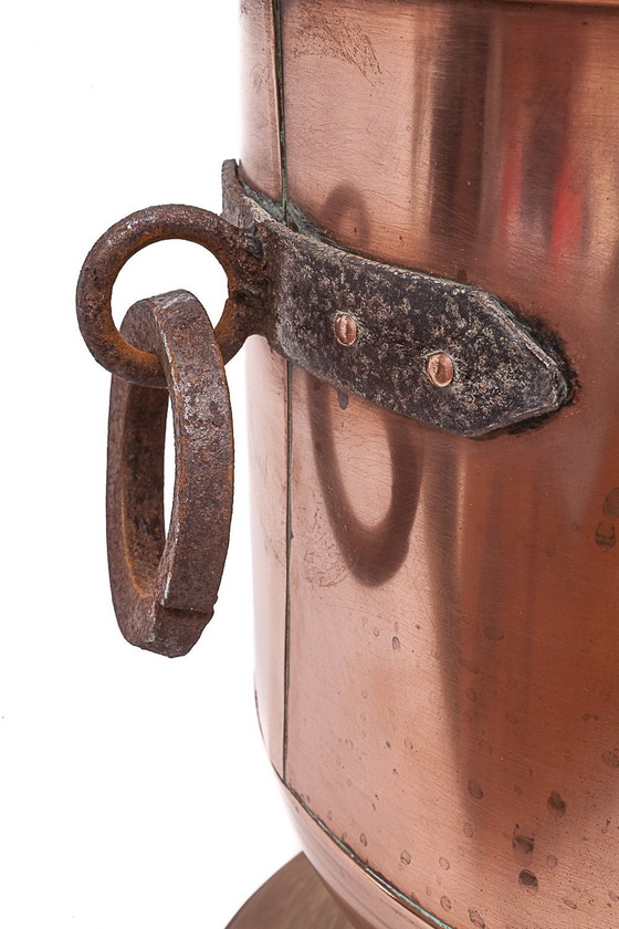 Image 1 of Fioriera e piedistallo in rame