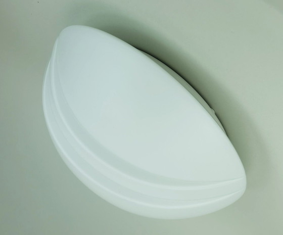 Image 1 of putzler FLUSH MOUNT ceiling light white glass satin glass 1970s 1980s