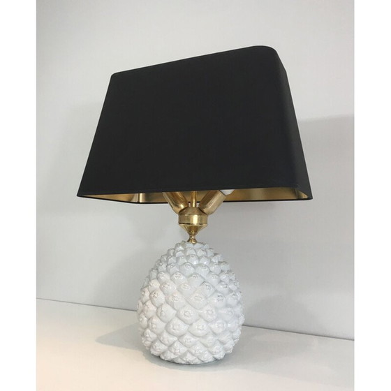 Image 1 of Vintage Porcelain Pineapple Lamp, Italy 1970