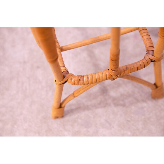 Image 1 of Vintage wicker magazine rack, Czechoslovakia 1960