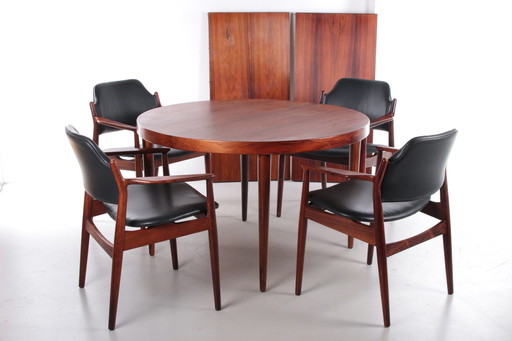 Arne Vodder Dining set Dining table with chairs by Sibast 1960s.