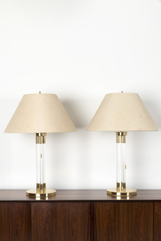 2x Vintage table lamps