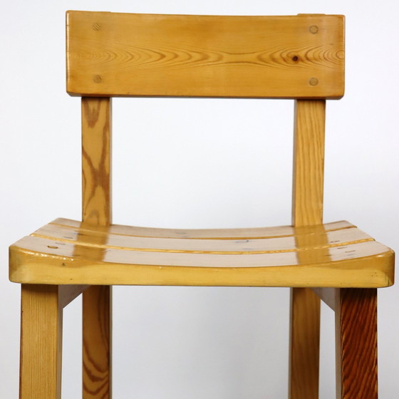 Image 1 of Pair Of Solid Pine Bar Stools