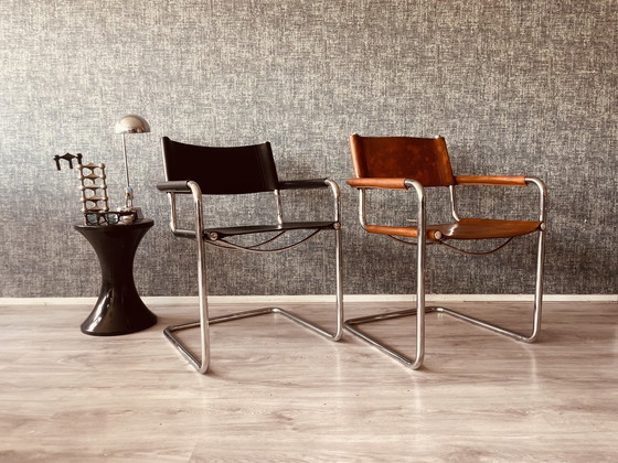 Image 1 of 2X Vintage Mart Stam S34 Armchairs For Linea Veam, Ca80S