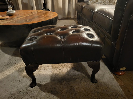 Image 1 of Chesterfield sofa, chairs and hocker