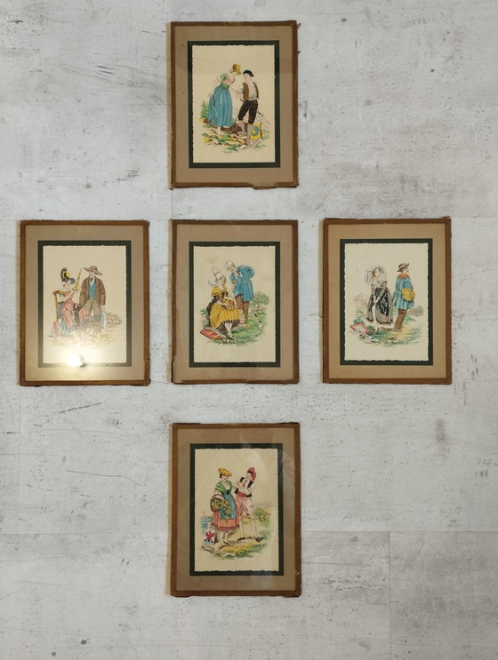 Image 1 of Conjunto de 9 cuadros con encanto - Las regiones de Francia