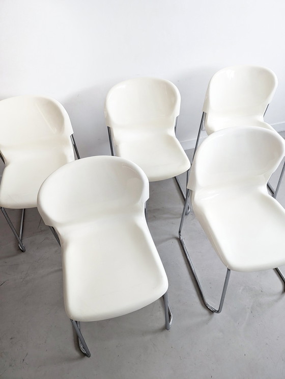 Image 1 of 'Swing' Stackable Dining Chairs By Gerd Lange For Drabert 1980'S