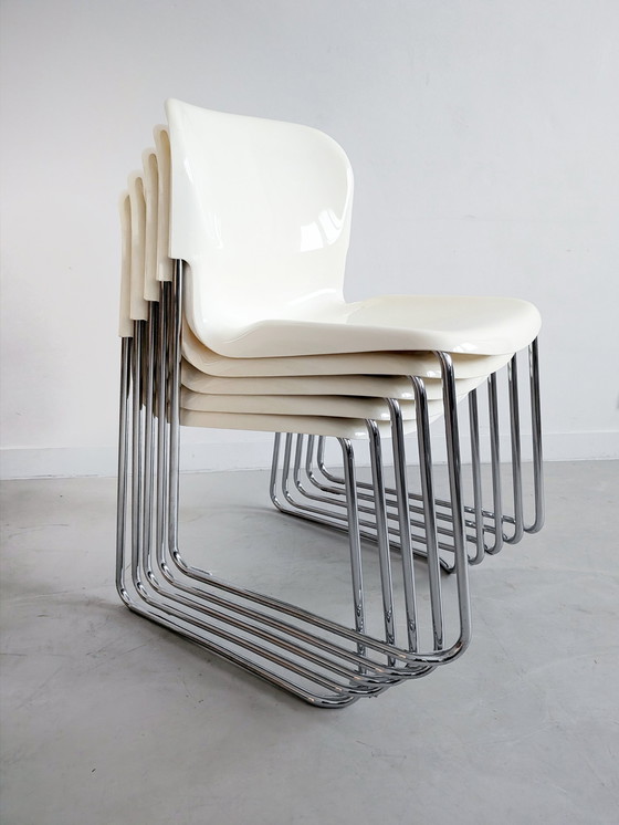 Image 1 of 'Swing' Stackable Dining Chairs By Gerd Lange For Drabert 1980'S