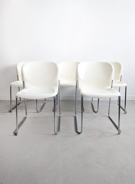 Image 1 of 'Swing' Stackable Dining Chairs By Gerd Lange For Drabert 1980'S