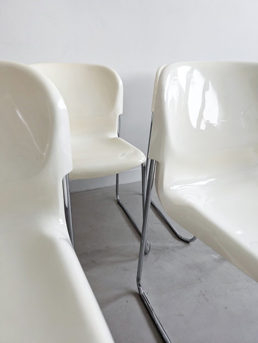 'Swing' Stackable Dining Chairs By Gerd Lange For Drabert 1980'S