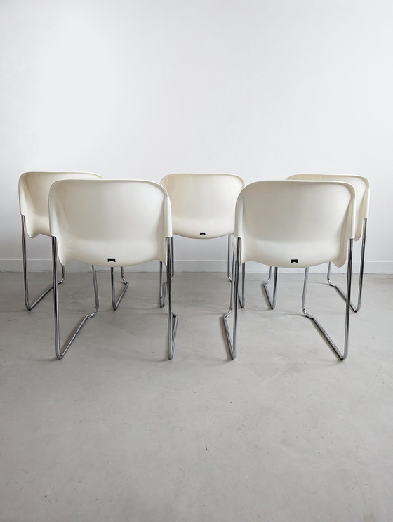 Image 1 of 'Swing' Stackable Dining Chairs By Gerd Lange For Drabert 1980'S