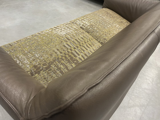 Image 1 of Leolux Mayon 2.5 Seater sofa brown leather fabric