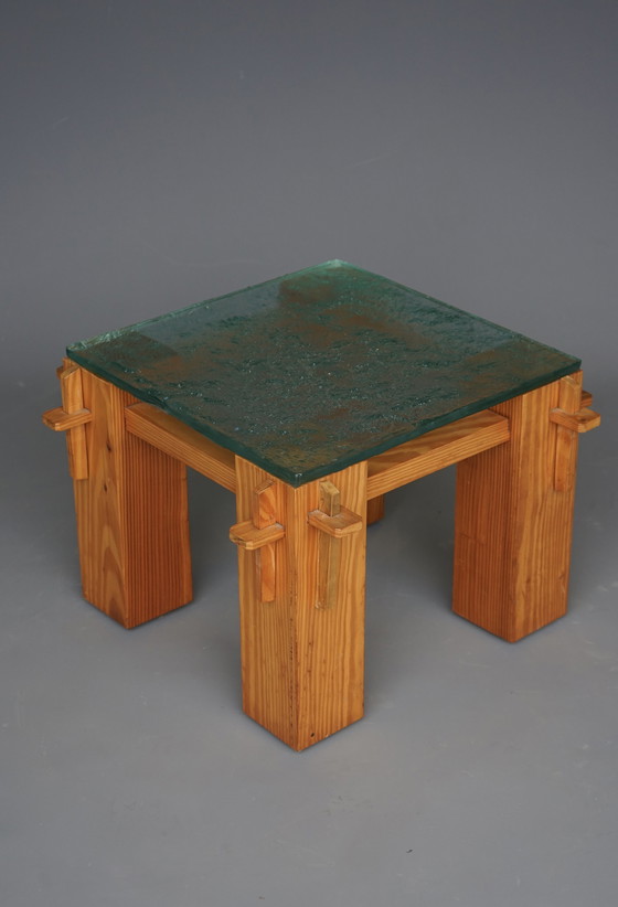 Image 1 of Brutalist pine coffee table, 1970s