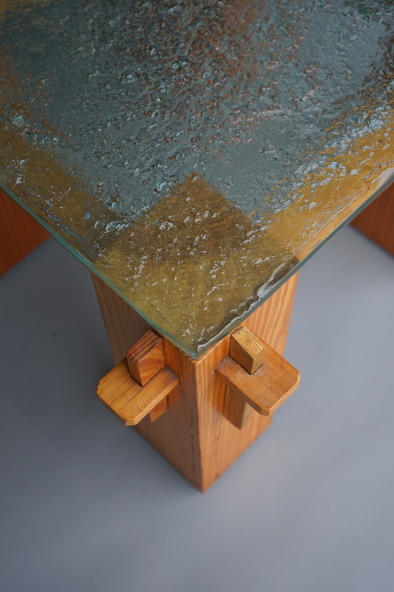 Image 1 of Brutalist pine coffee table, 1970s