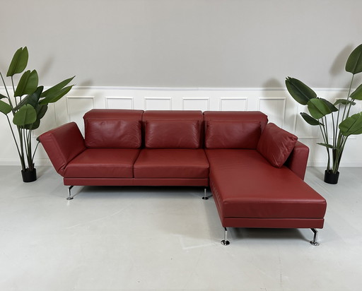 Brühl Moule corner sofa leather sofa red exhibition piece