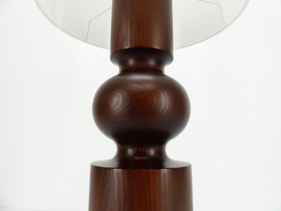 Image 1 of Pair Of Scandinavian Wooden Lamp Stands Uno & Östen Kristiansson Luxus 1970