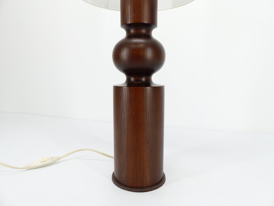 Image 1 of Pair Of Scandinavian Wooden Lamp Stands Uno & Östen Kristiansson Luxus 1970