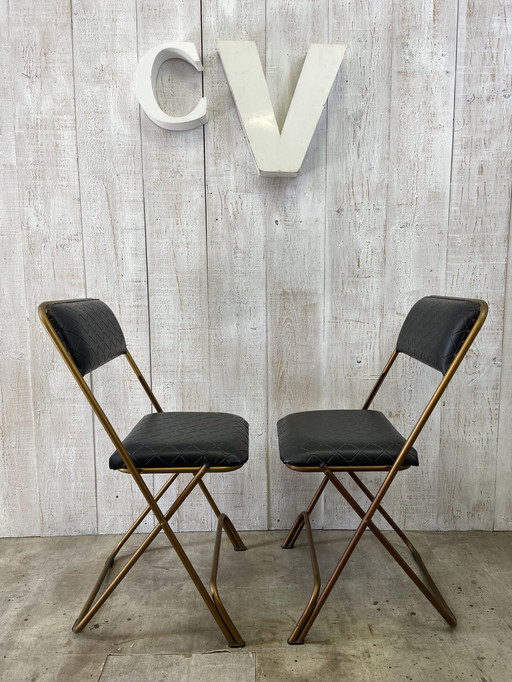 Pair De Chaises Pliantes Vintage Lafuma