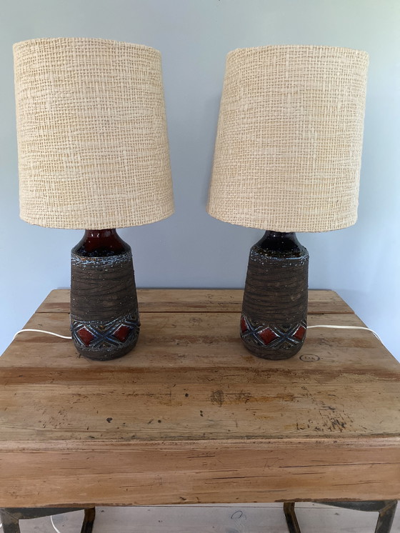 Image 1 of 2x Tilgmans ceramic table lamps