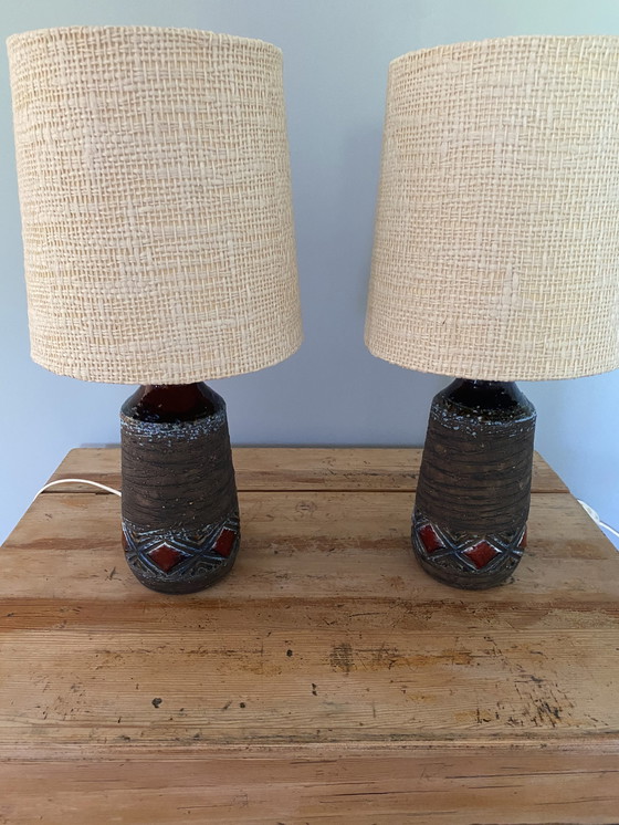 Image 1 of 2x Tilgmans ceramic table lamps