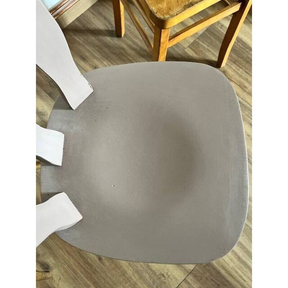 Image 1 of Set of 4 vintage mismatched wooden chairs