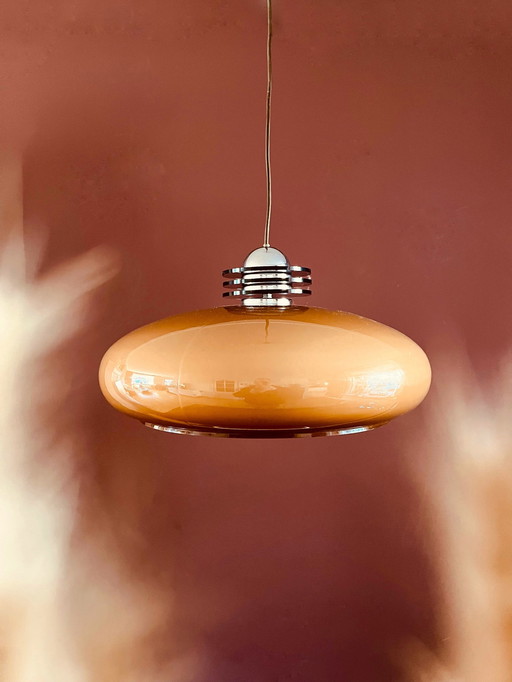 Brown Cup Space Age Pendant Lamp