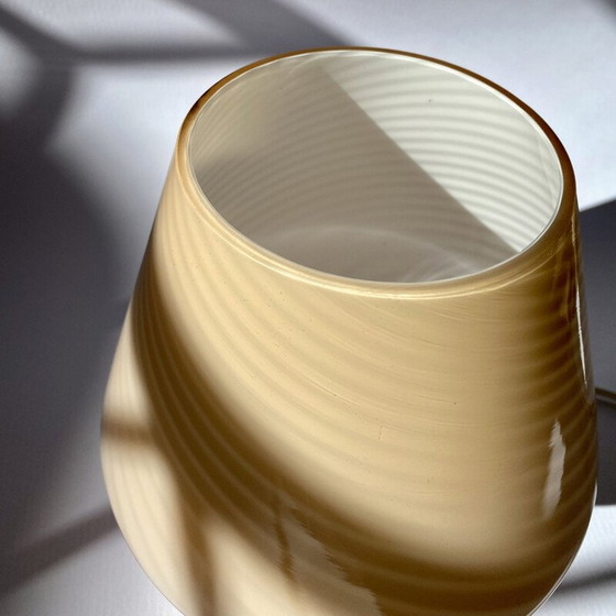 Image 1 of Vintage pink Murano glass swirl lamp, Italy 1970s