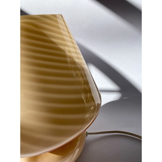 Image 1 of Vintage pink Murano glass swirl lamp, Italy 1970s