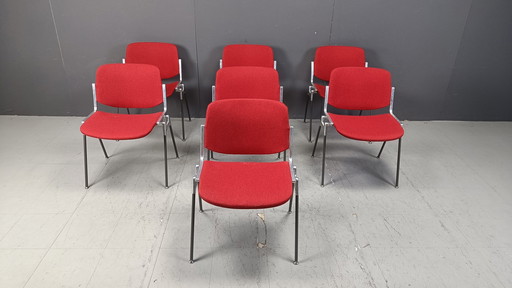 Vintage DSC 106 Side Chairs by Giancarlo Piretti for Castelli, Set of 7