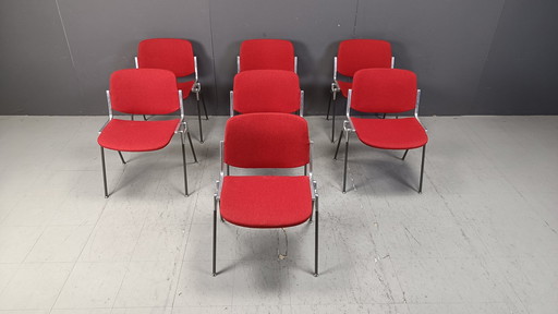 Vintage DSC 106 Side Chairs by Giancarlo Piretti for Castelli, Set of 7