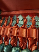 8 Djokja Silver Spoons In Box