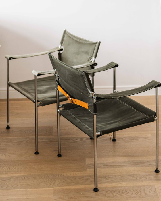 Image 1 of 2x Sigurd Ressell et Cato Mansrud "Irafas" Safari Chairs