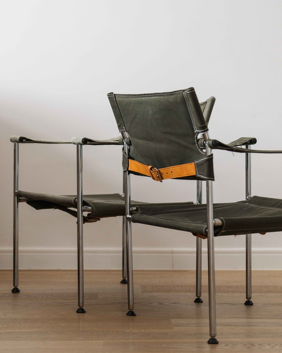 Image 1 of 2x Sigurd Ressell et Cato Mansrud "Irafas" Safari Chairs