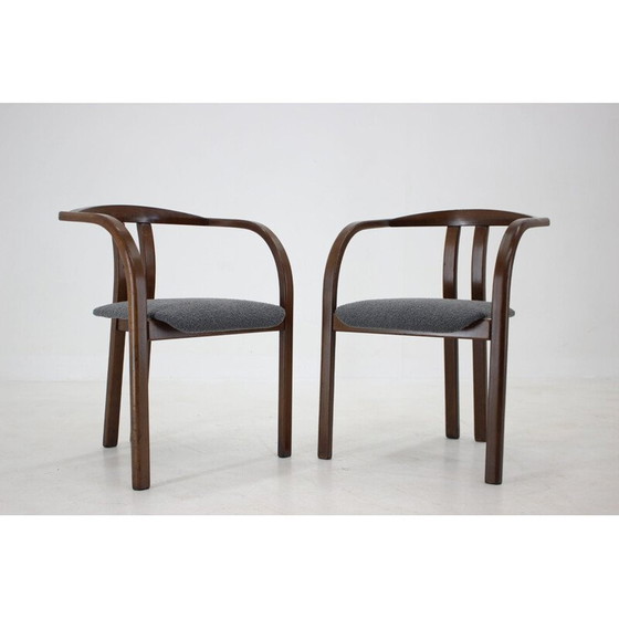 Image 1 of Vintage grey fabric chairs by Ton, Czechoslovakia 1980
