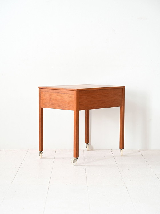 Image 1 of Mobiletto scandinavo in teak con scomparti, anni '50