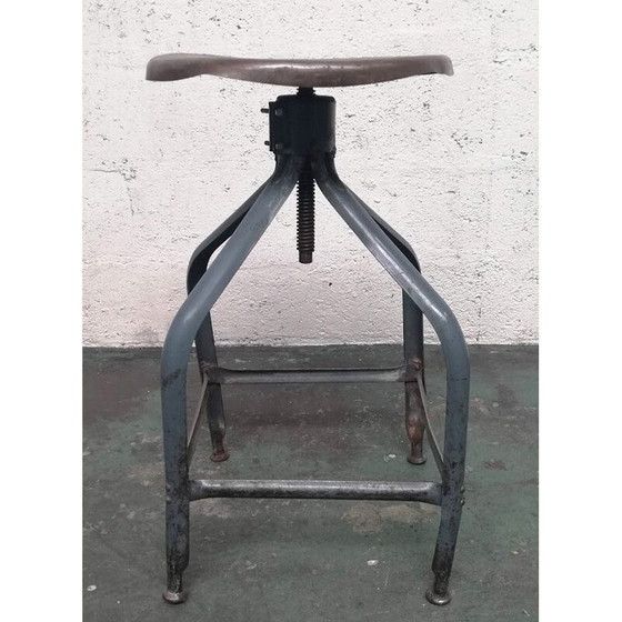 Image 1 of Sgabello da architetto vintage Flambo in metallo 