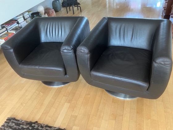 Image 1 of 2x Gelderland swivel chairs