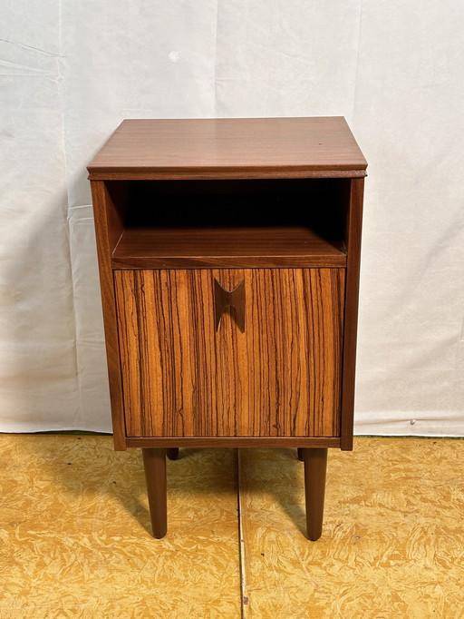 Mid Century Retro Vintage Teak And Zebrano Small Cabinet By Elliots Ob Newbury 1960