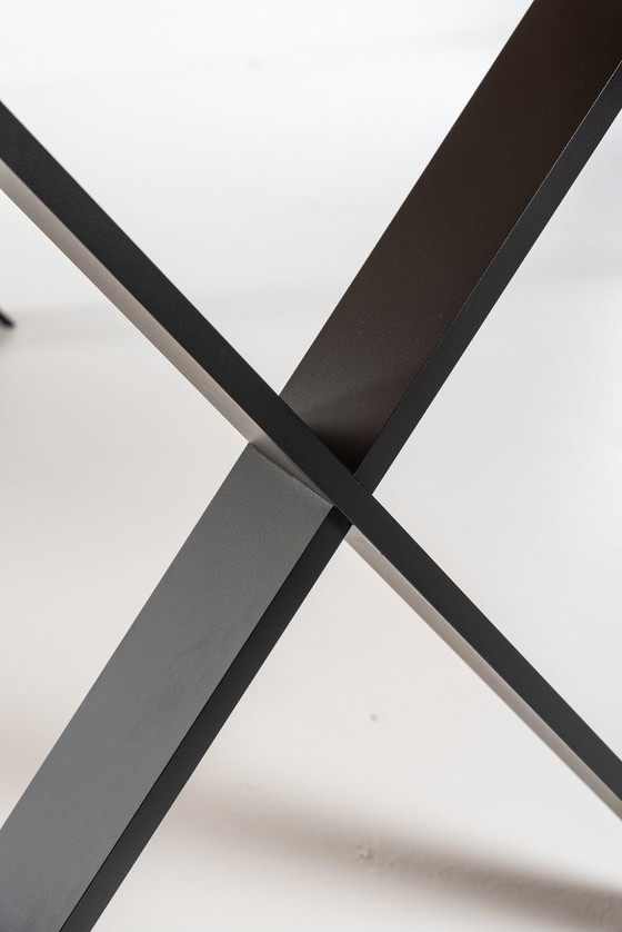 Image 1 of Micheldenolf Trunk Table With Metal X Legs