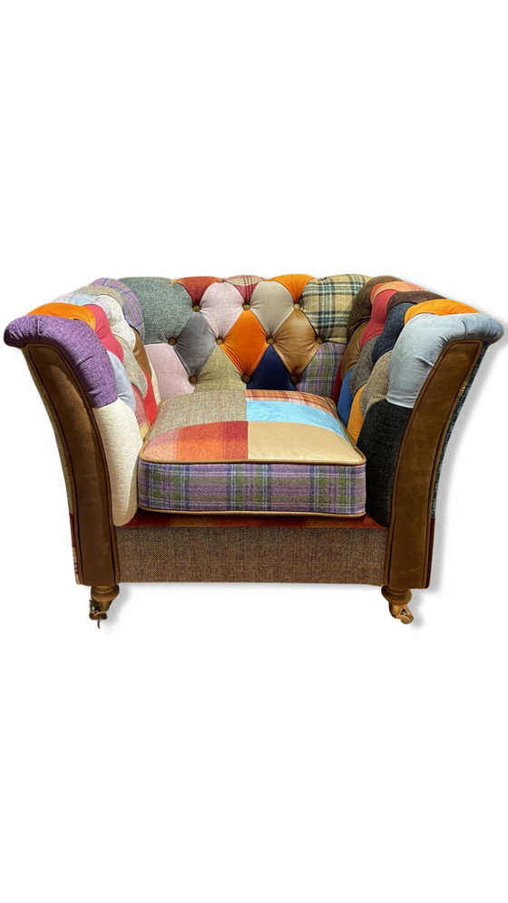 Image 1 of Chesterfield Fauteuil club en patchwork