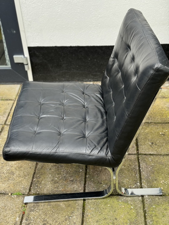 Image 1 of Pair Of Barcelona Style Leather Chairs