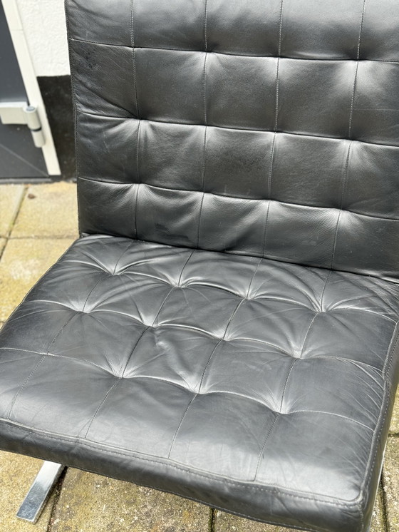 Image 1 of Pair Of Barcelona Style Leather Chairs