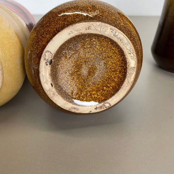 Image 1 of Set di 4 vasi vintage in ceramica lavica per Scheurich, Germania anni '70