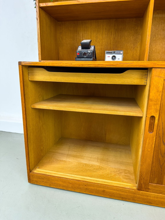 Image 1 of Two-piece oak cabinet by Brouer, 1960s