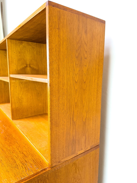 Image 1 of Two-piece oak cabinet by Brouer, 1960s