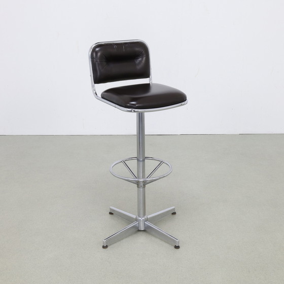 Image 1 of 5x Bar Stool in Chrome 1970s